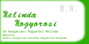 melinda mogyorosi business card